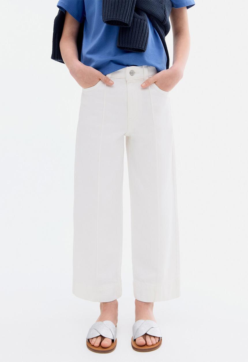 MANGO - Jeans Culotte1 - White