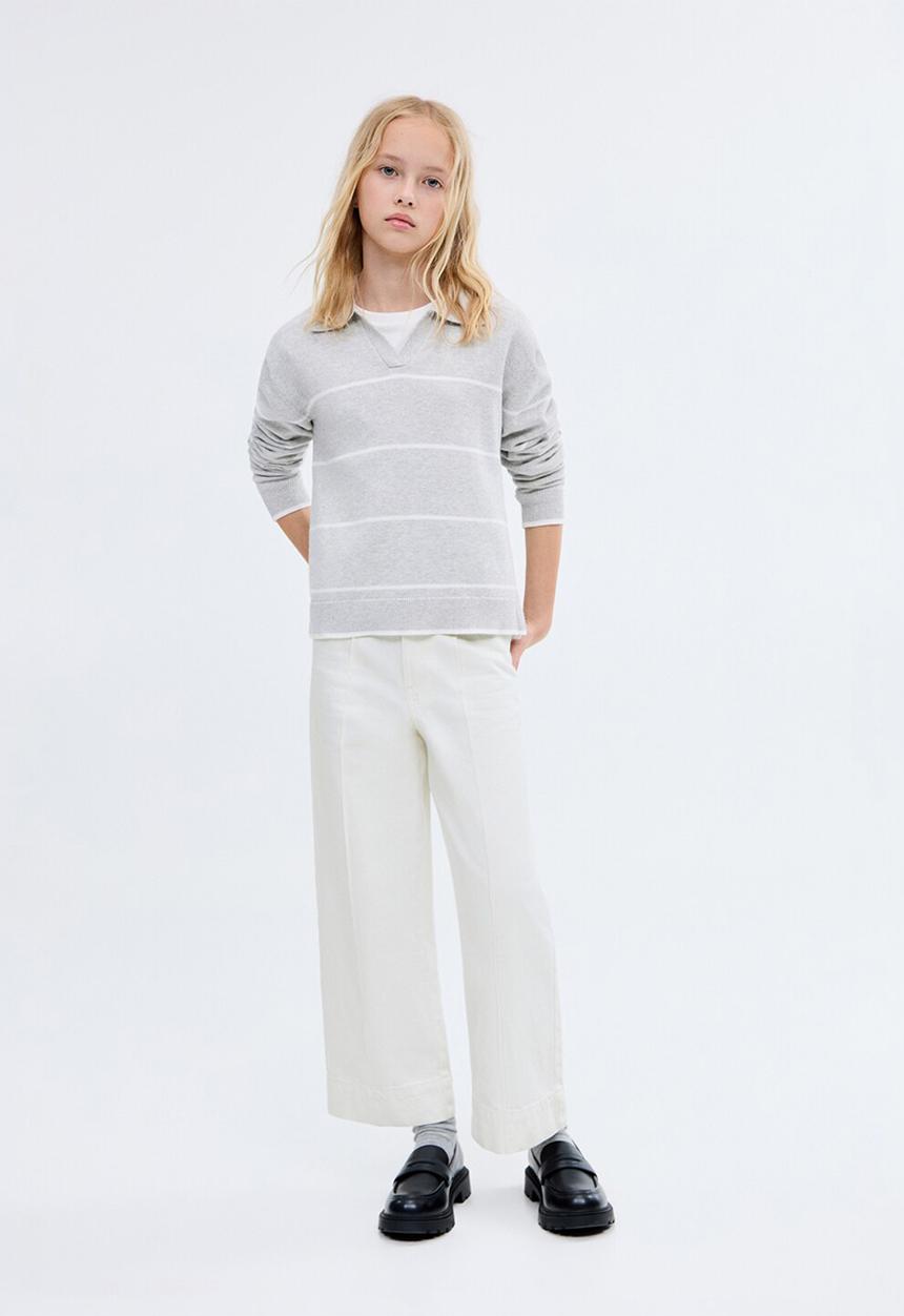 MANGO - Jeans Culotte1 - White