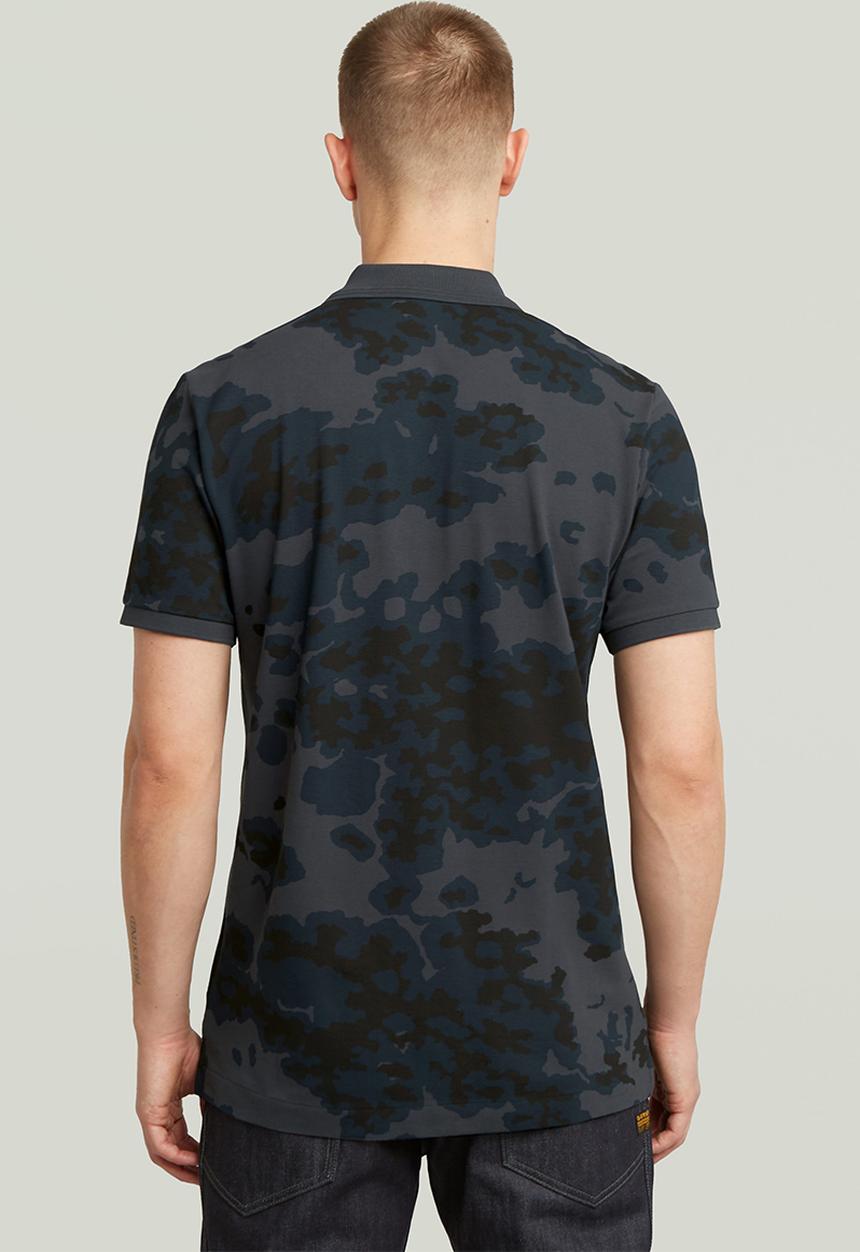 Dunda Slim Ao Polo S\S - India Ink Forest Camo