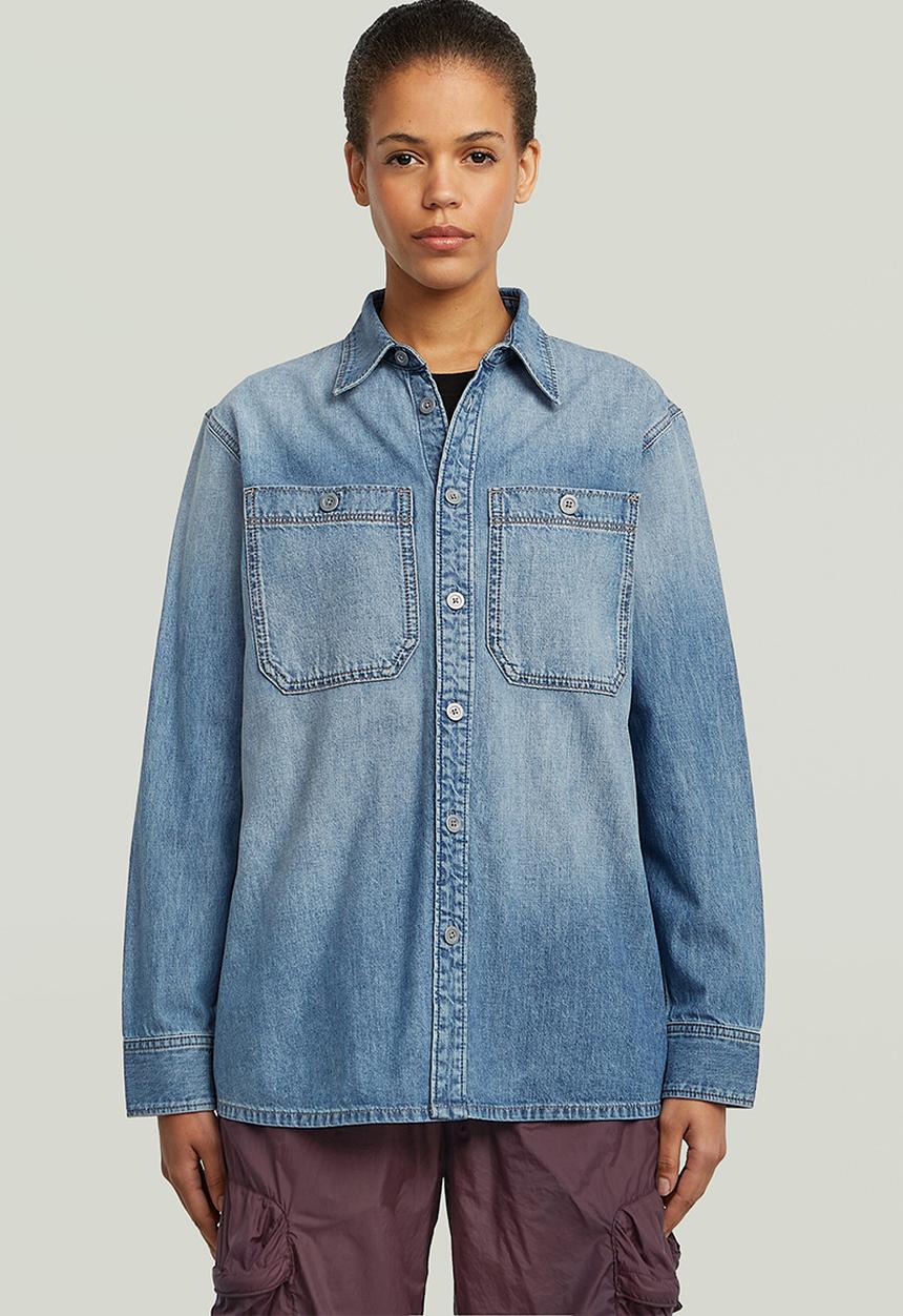 G-STAR - Regular 2-Pocket Shirt l\s Wmn - Sun Faded Thames