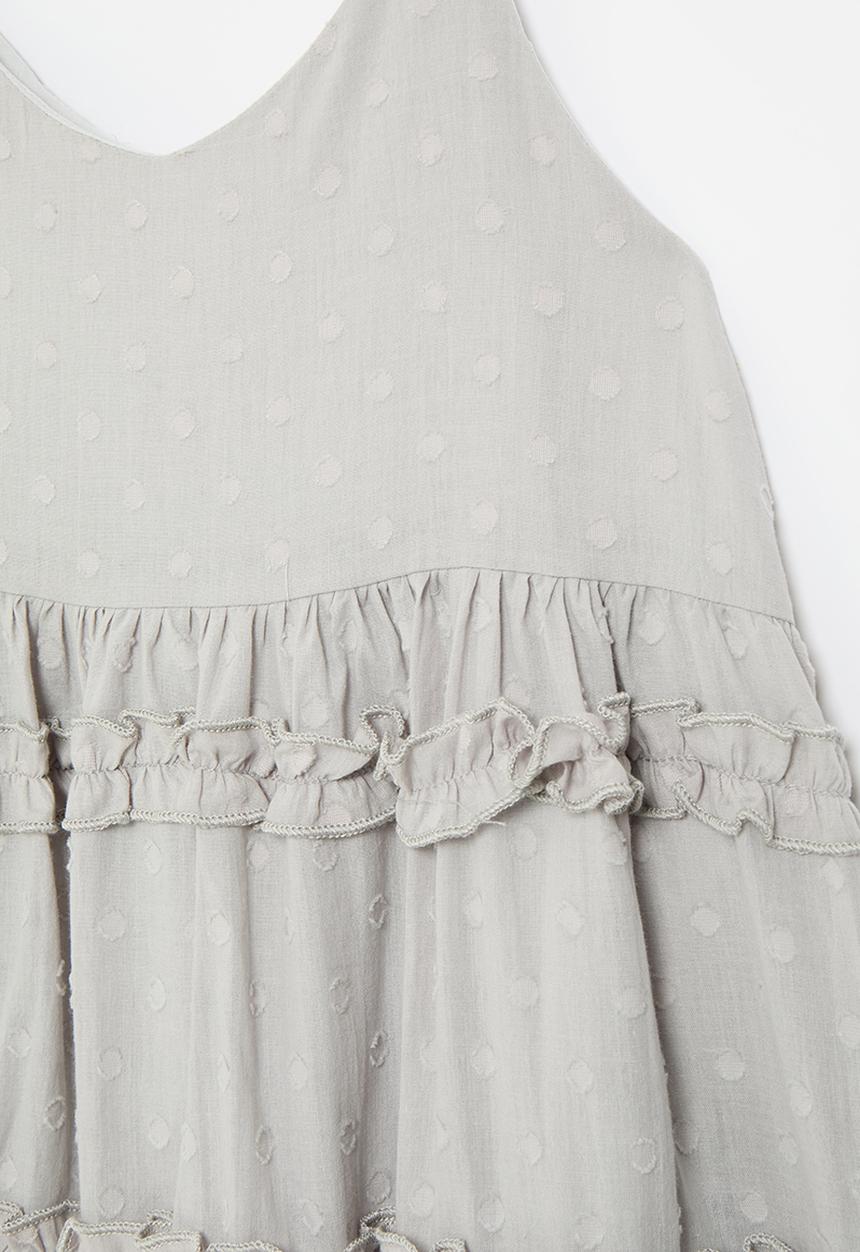 Pop Candy - Ruffle tier adorned dress - light grey