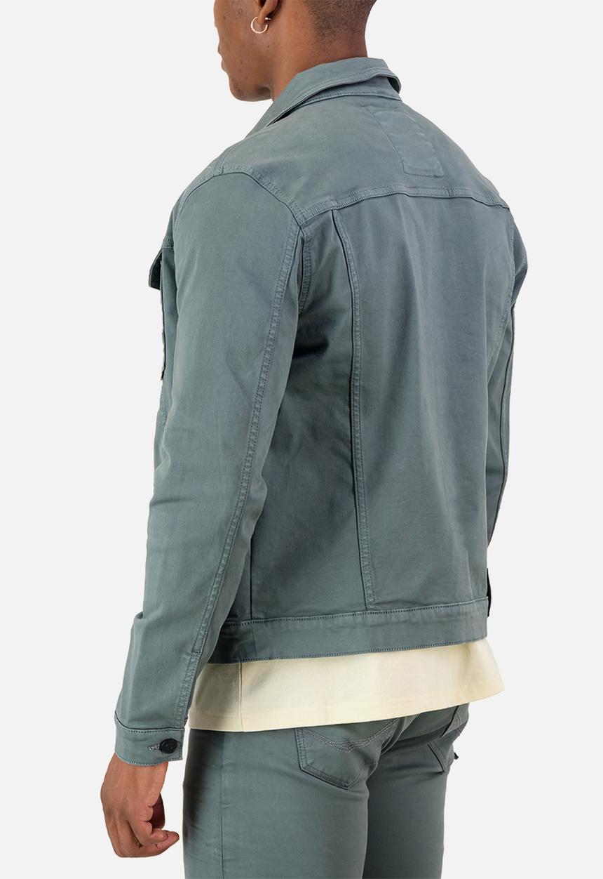 S.P.C.C - Rodan Jacket Regular Fit Denim Trucker Jacket Celeste - grey