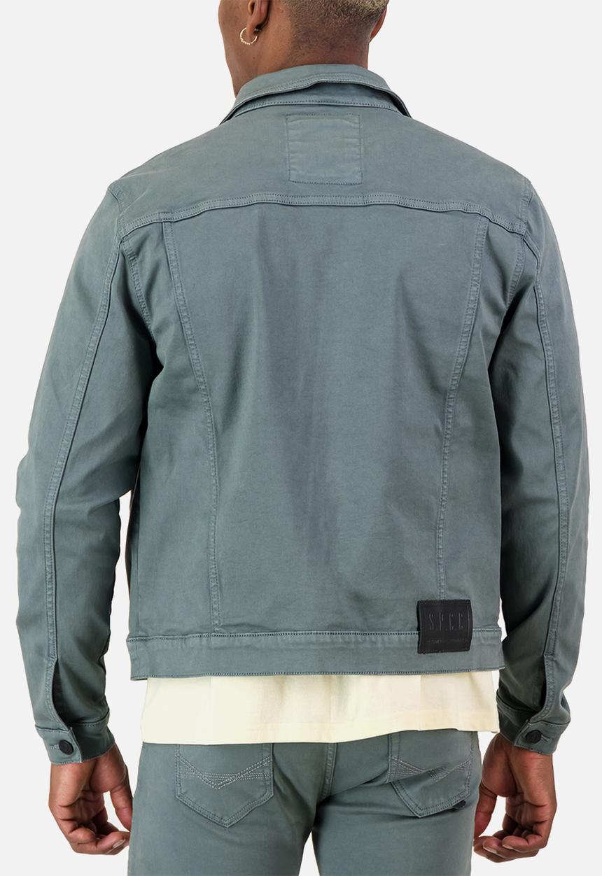 S.P.C.C - Rodan Jacket Regular Fit Denim Trucker Jacket Celeste - grey