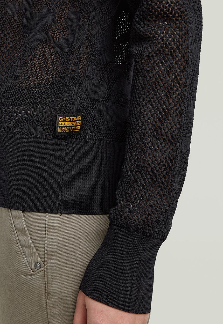 G-STAR - Pointelle Knit Wmn - Dk Black