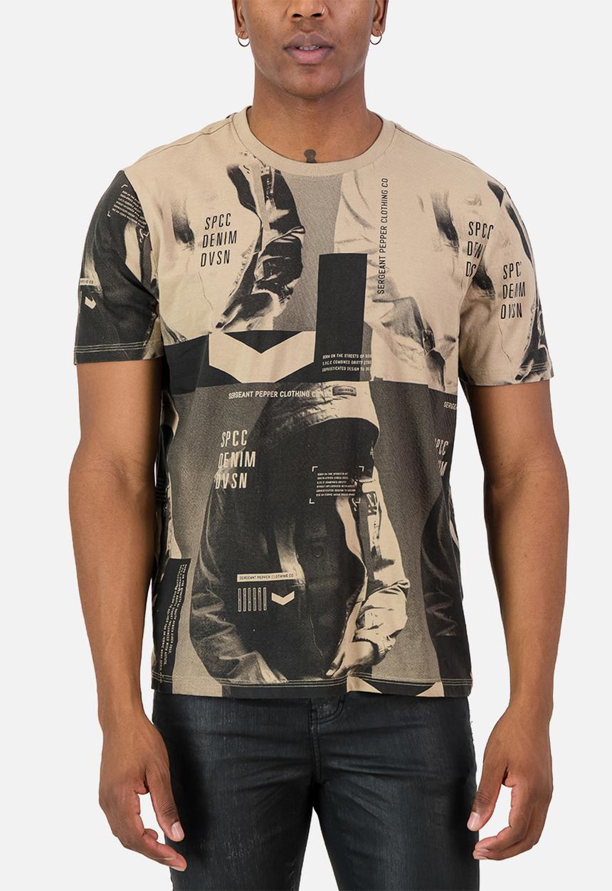 S.P.C.C - Taupin Tee Regular Fit Fashion Tees Nighthawk - beige