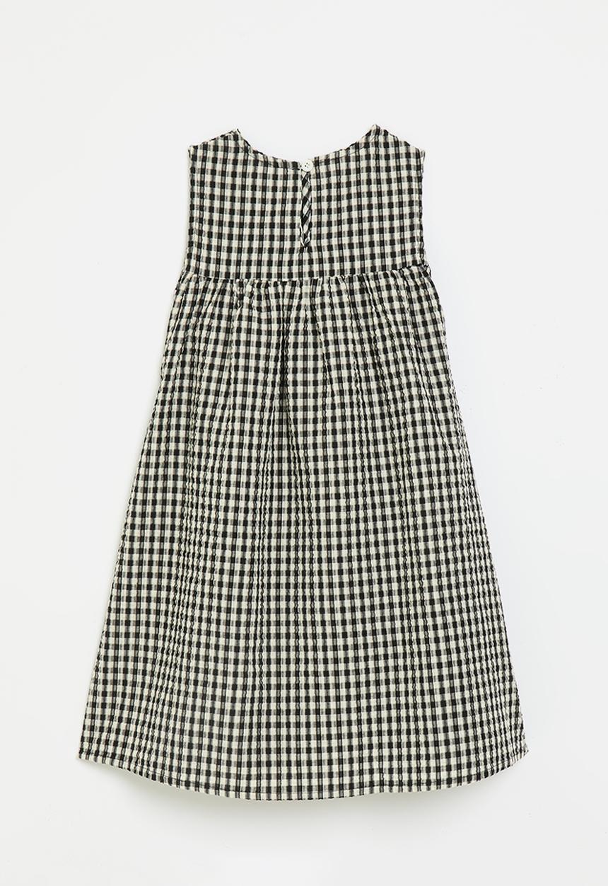 Pop Candy - Seersucker empire style dress - black gingham