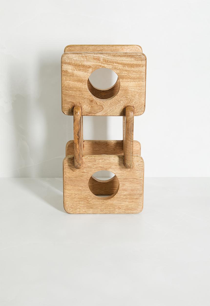 Sixth Floor - 3 Bottle Wooden Wine Rack - Natural