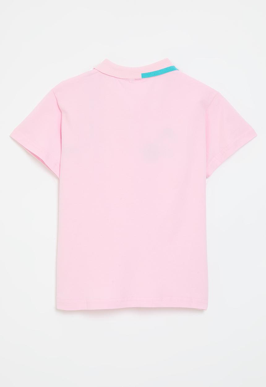 Pop Candy - Golfer shirt with assymetrical features - pink/multi