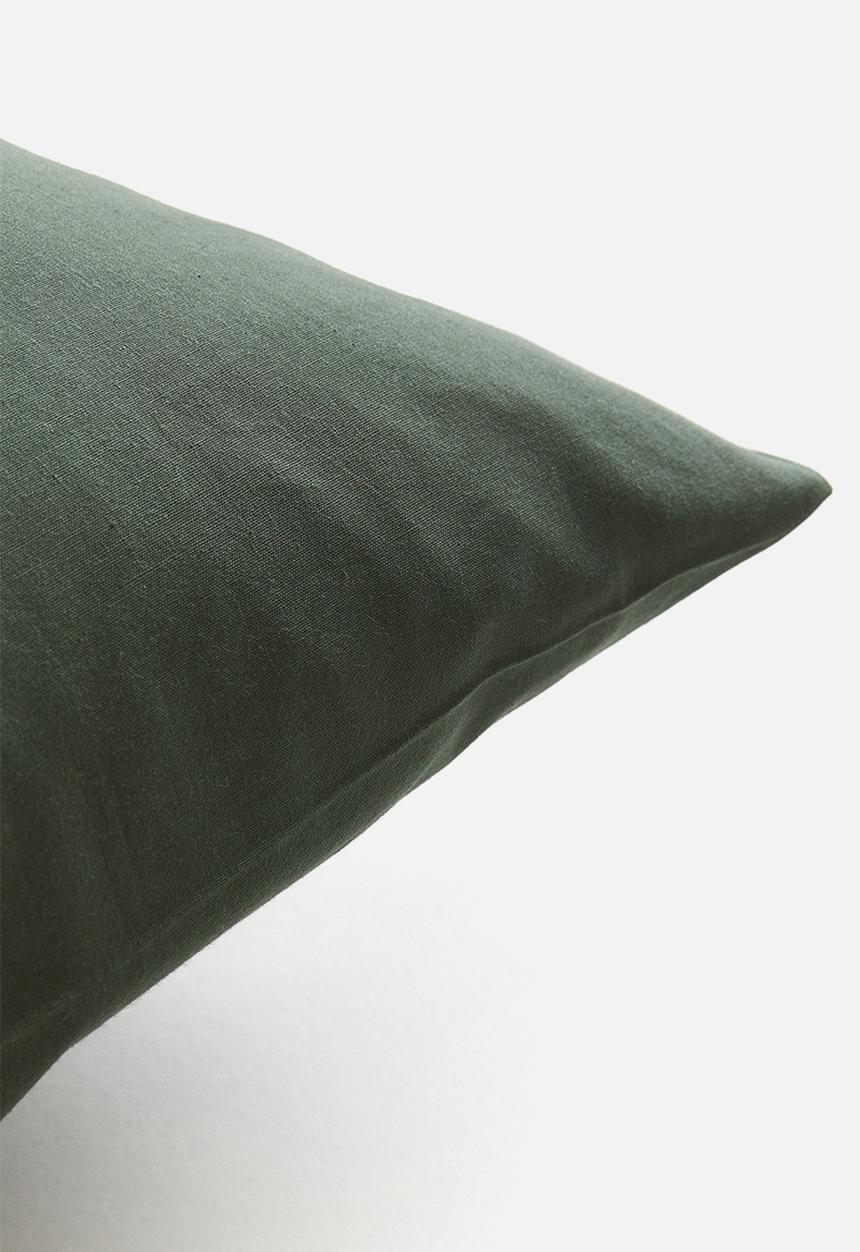 H&M - Cotton pillowcase - dark green