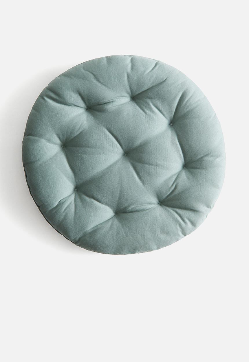 H&M - Round twill seat cushion - dusty turquoise