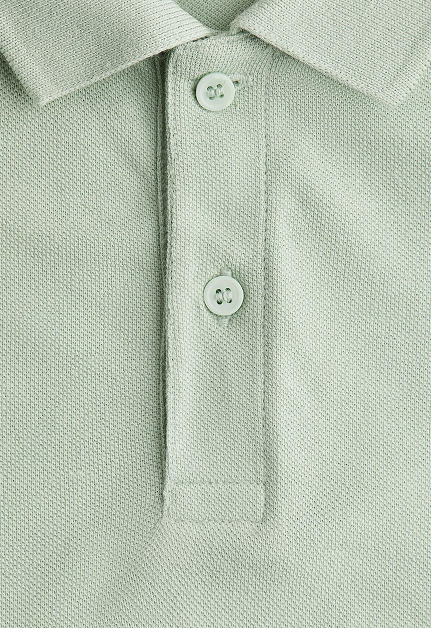 H&M - Cotton piqué polo shirt - light green