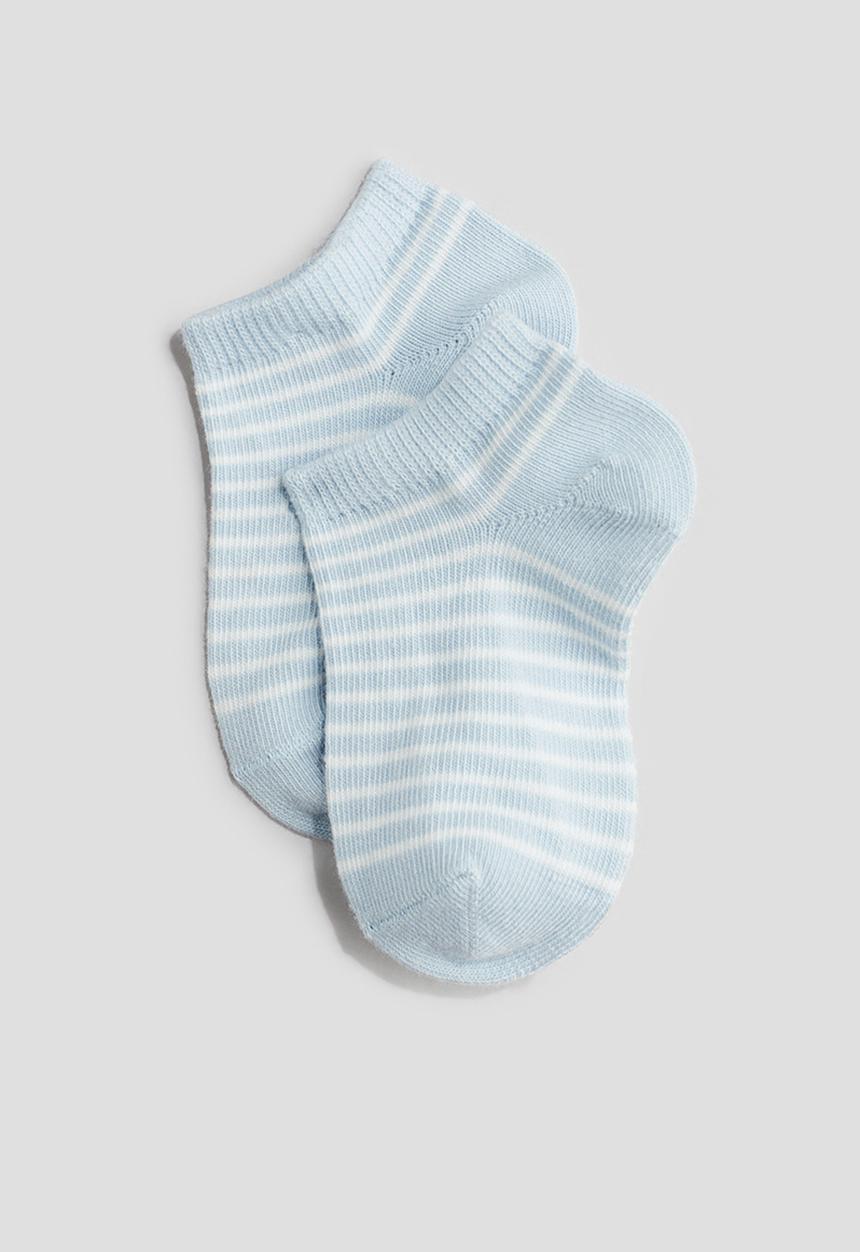 H&M - 4 pack shaftless socks - navy blue teddy bear