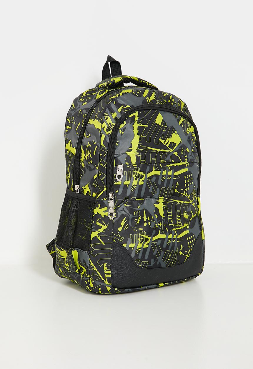 Pop Candy - 3 piece backpack set - black/bamboo green
