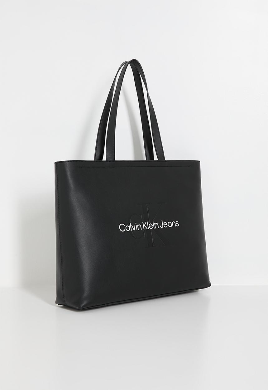 Calvin Klein - Sculpted slim tote mono - black