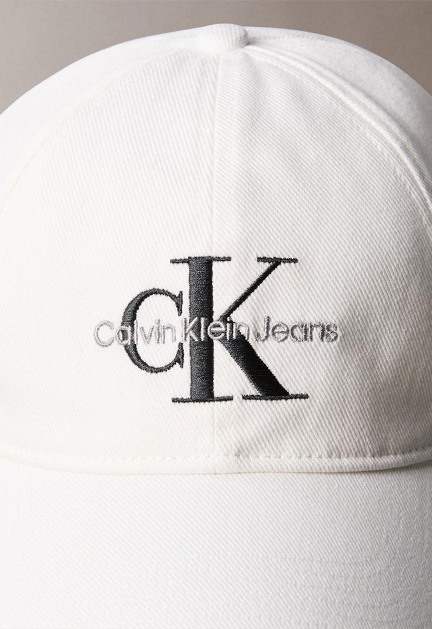 Calvin Klein - Mono Logo Embro Cap - Bright White