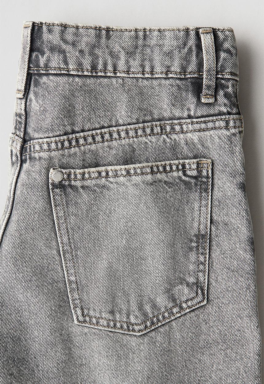 H&M - Loose-fit denim shorts - light denim grey