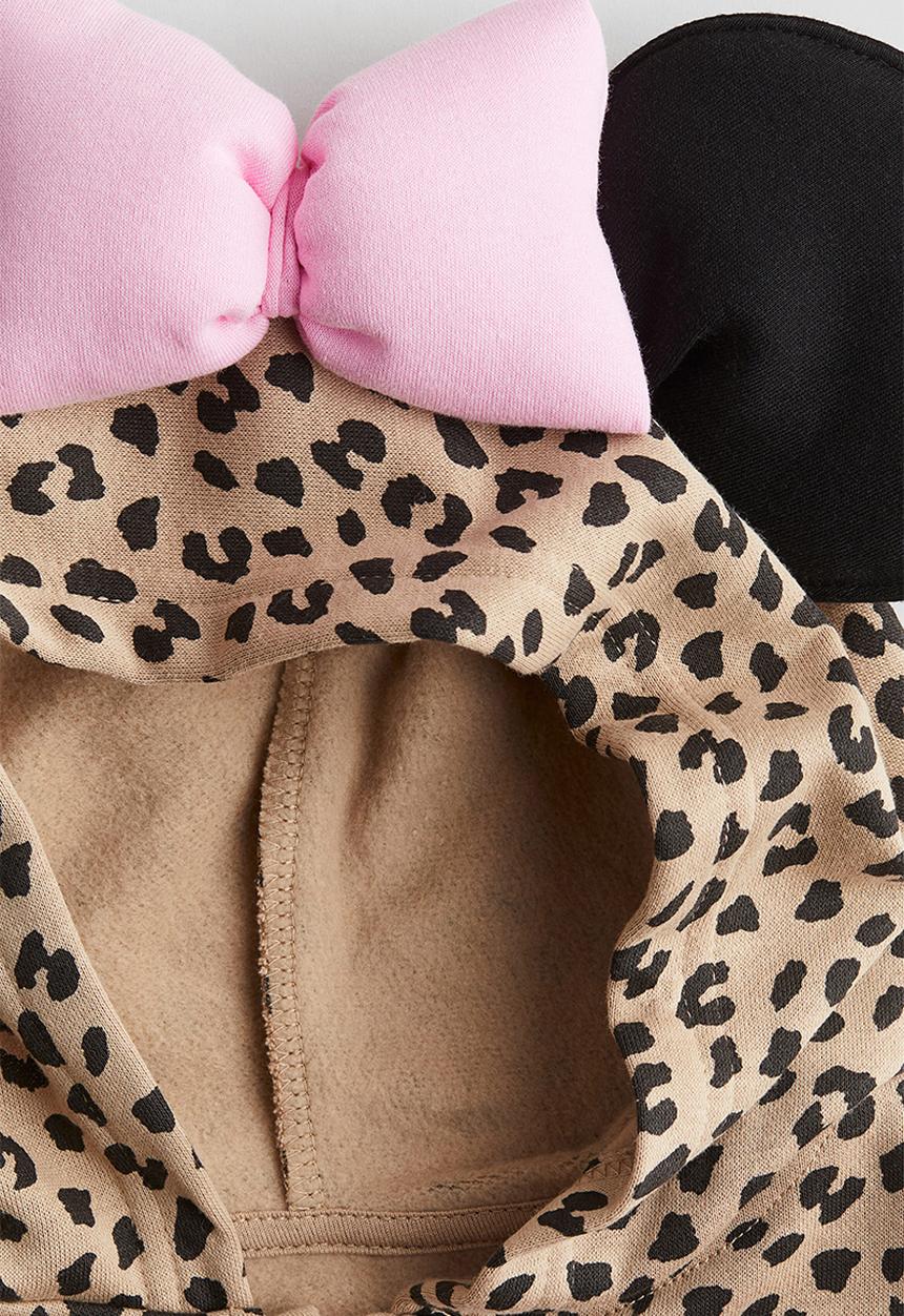 H&M - Printed zip-through hoodie - beige minnie mouse
