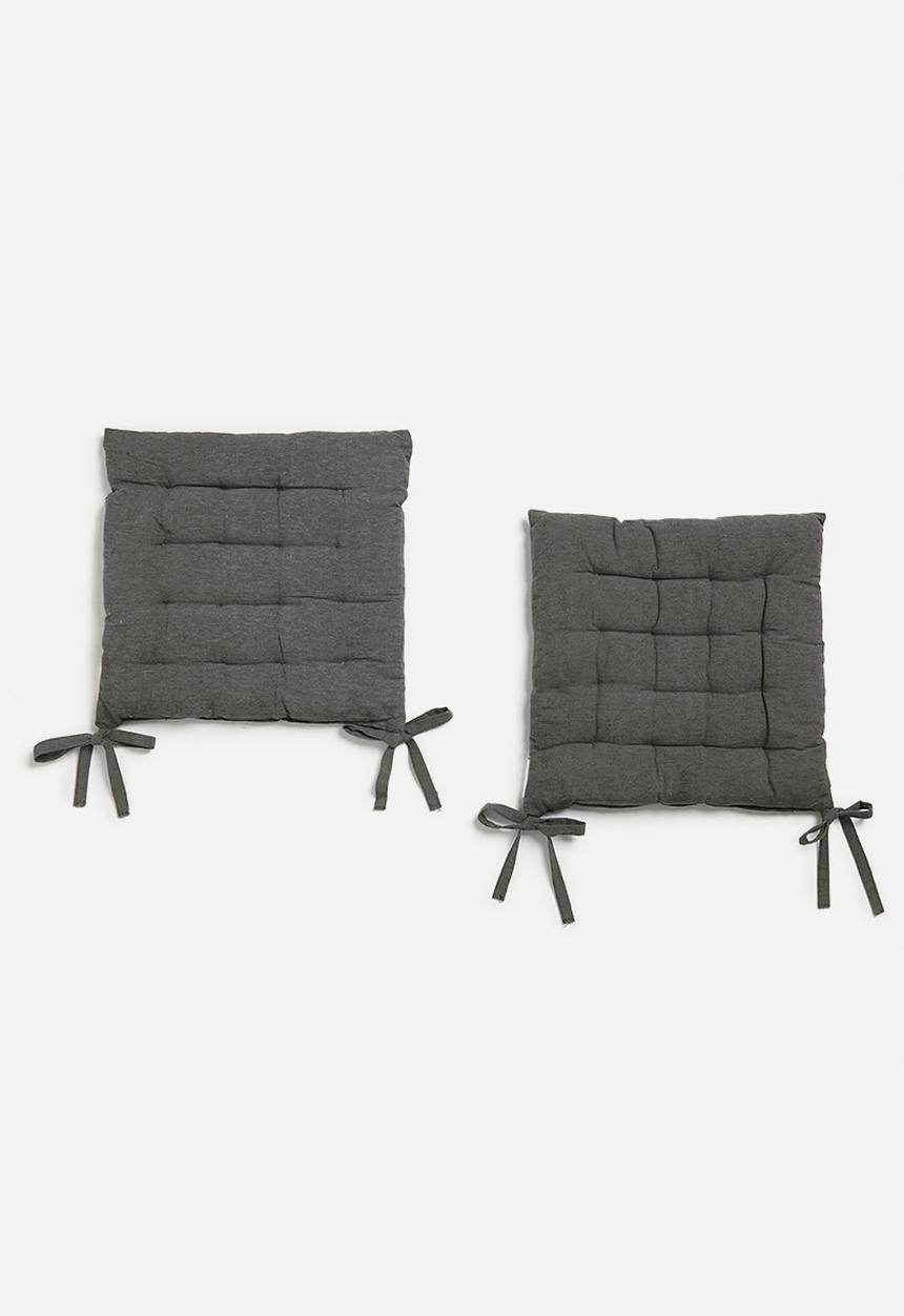 H&S - Essential seat cushion set of 2 - charcoal