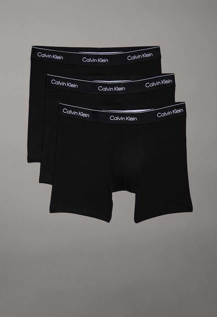 Calvin Klein - Boxer Brief 3Pk - Black W/ Black Wb