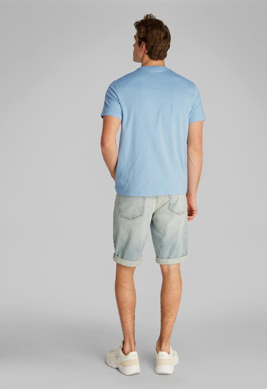 Calvin Klein - Ss Smooth Cttn Solid Crewnk Tee - Well Water
