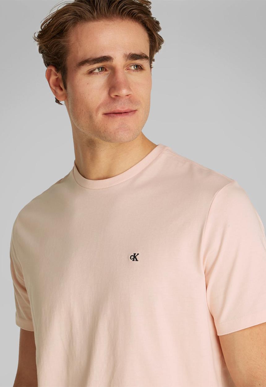 Calvin Klein - Ss Smooth Cttn Solid Crewnk Tee - Silver Peony