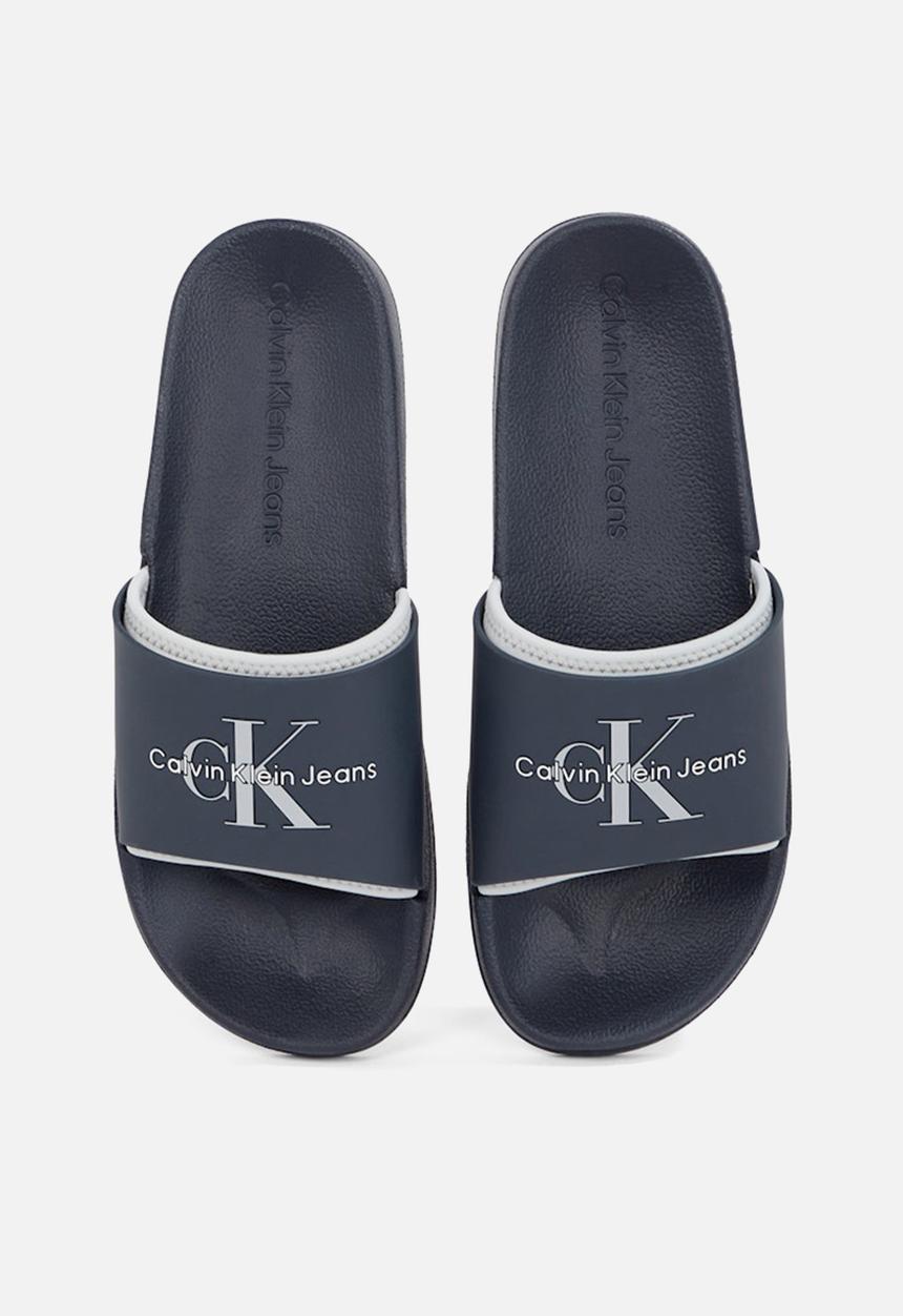 Calvin Klein - SLIDE RUBBER NEOPRENE MONOLOGO - Blue