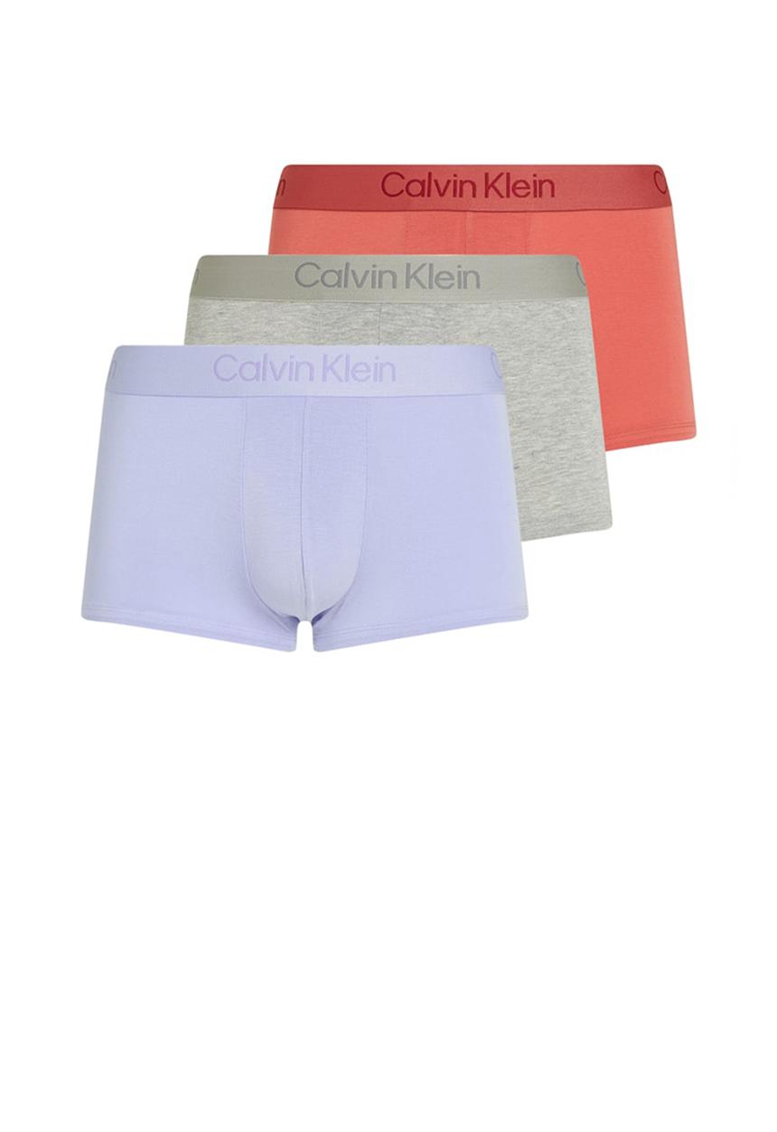 Calvin Klein - Trunk 3 Pack - Saltwater, Gr Heather, Dark Fuchsia