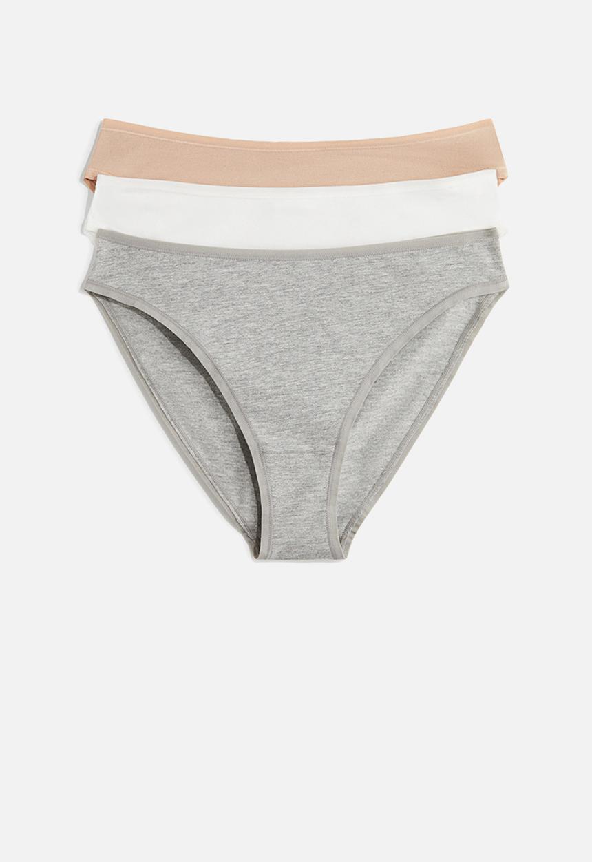H&M - 3 pack cotton bikini briefs - multi