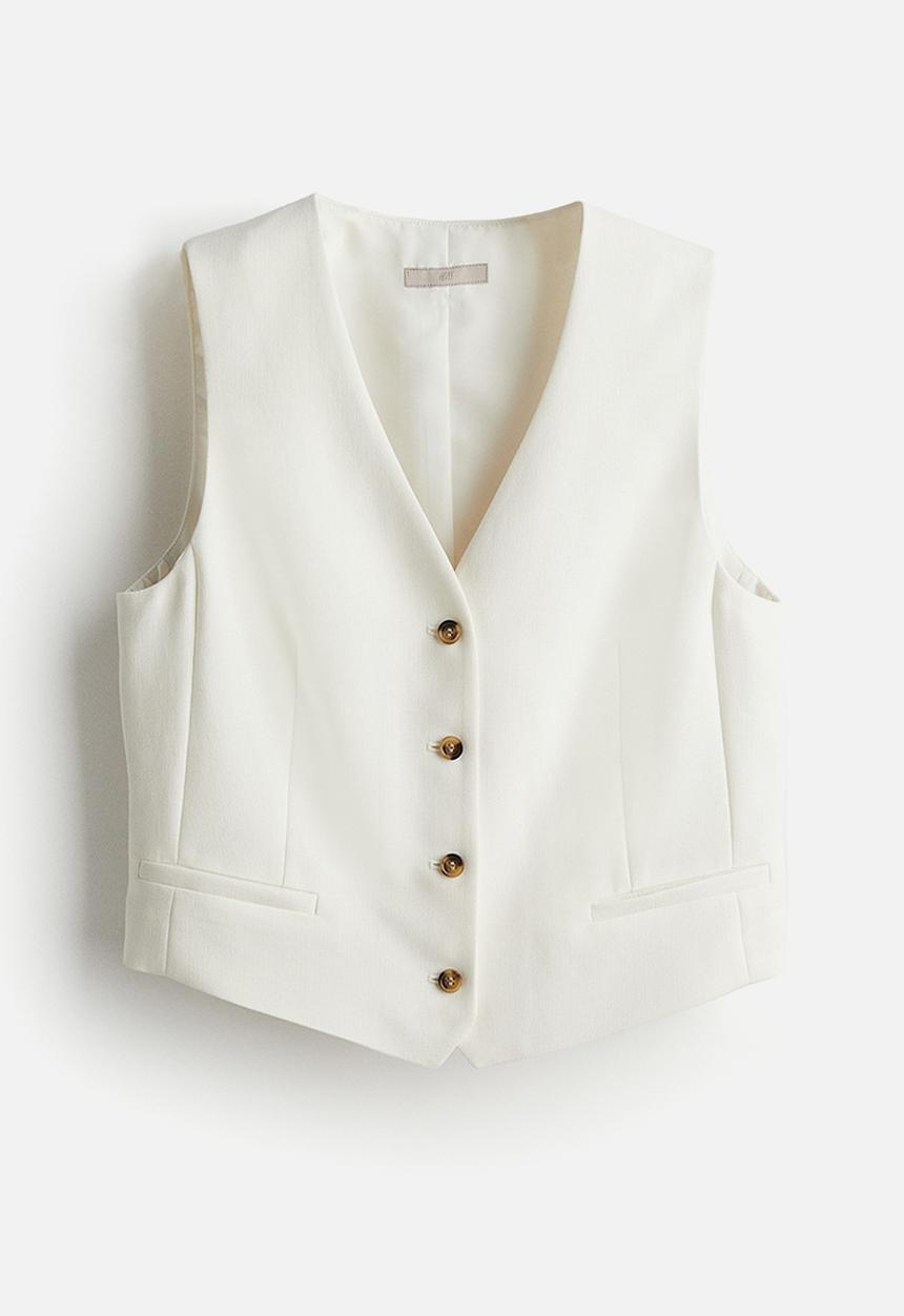 H&M - Tailored suit waistcoat - white