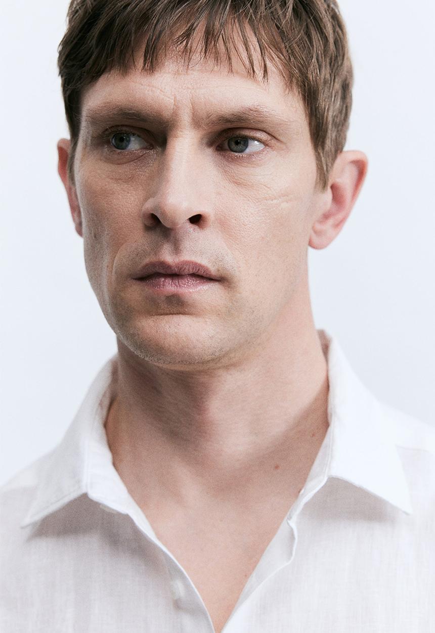 H&M - Slim fit linen shirt - white
