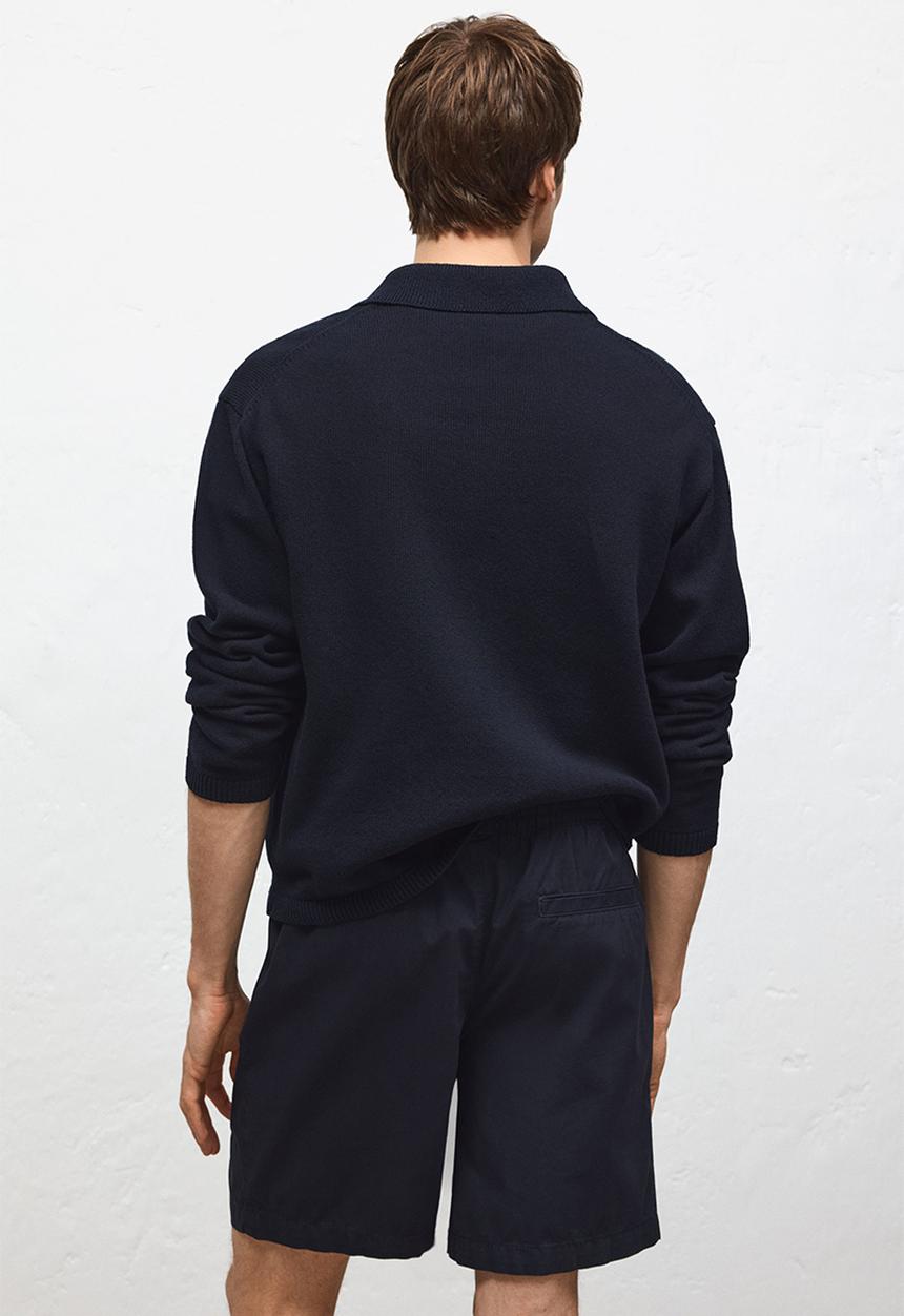 H&M - Regular fit canvas shorts - navy blue 