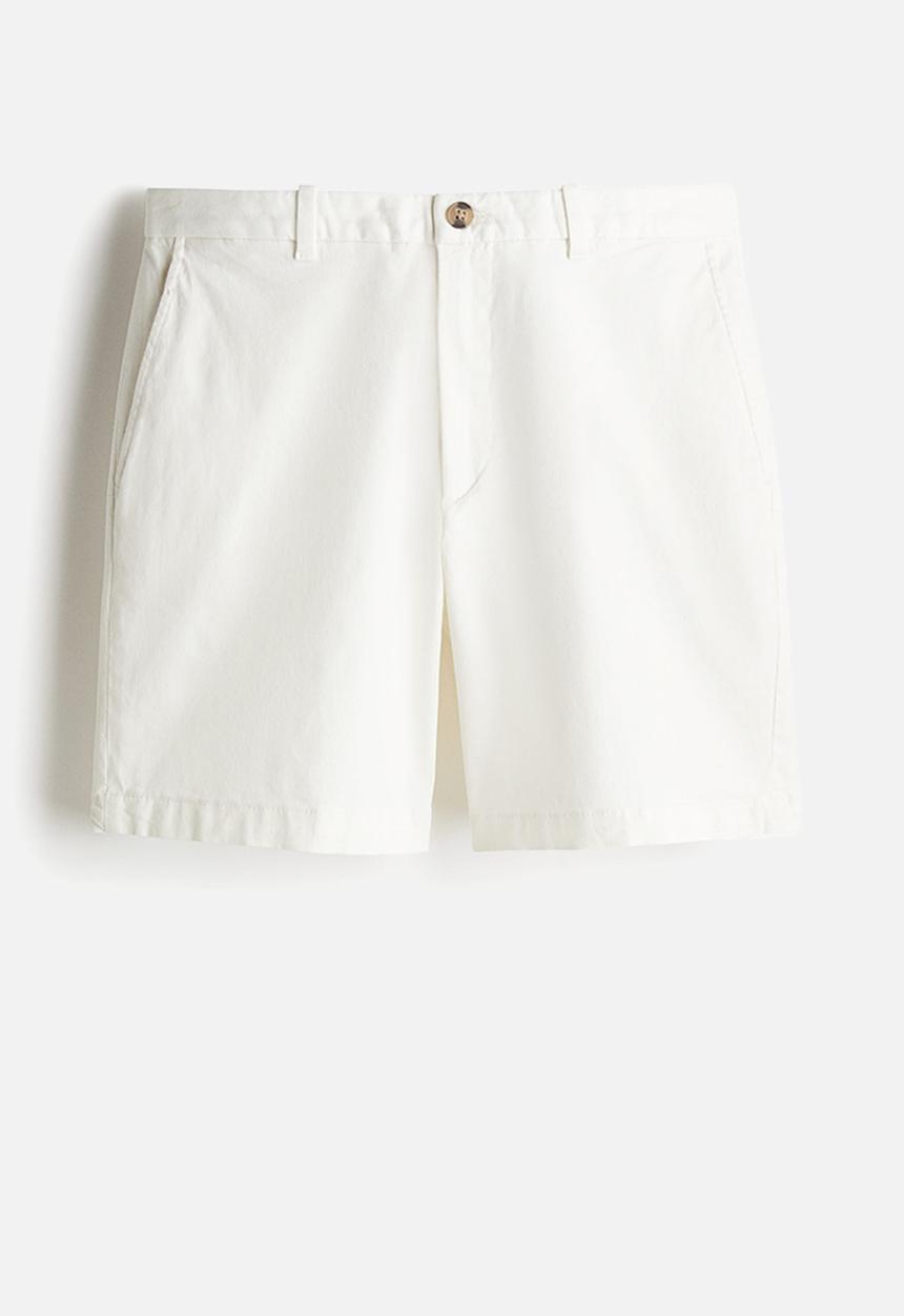 H&M - Regular fit chino shorts - white