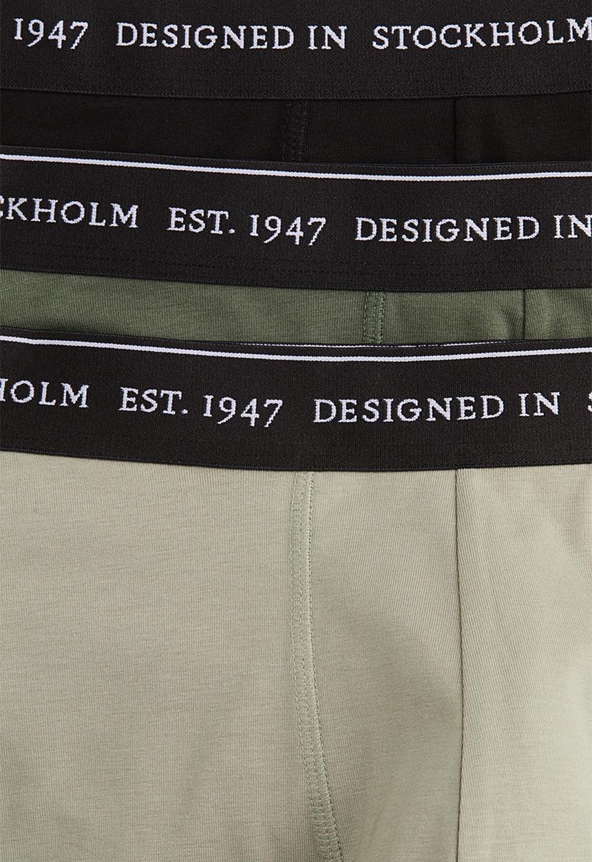 H&M - 3 pack coolmax® short trunks - sage green & khaki green 