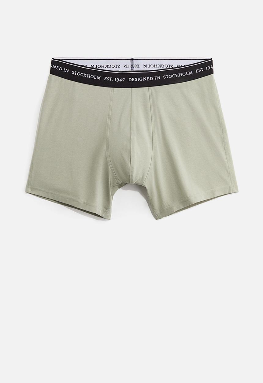 H&M - 3 pack coolmax® mid trunks - sage green & khaki green
