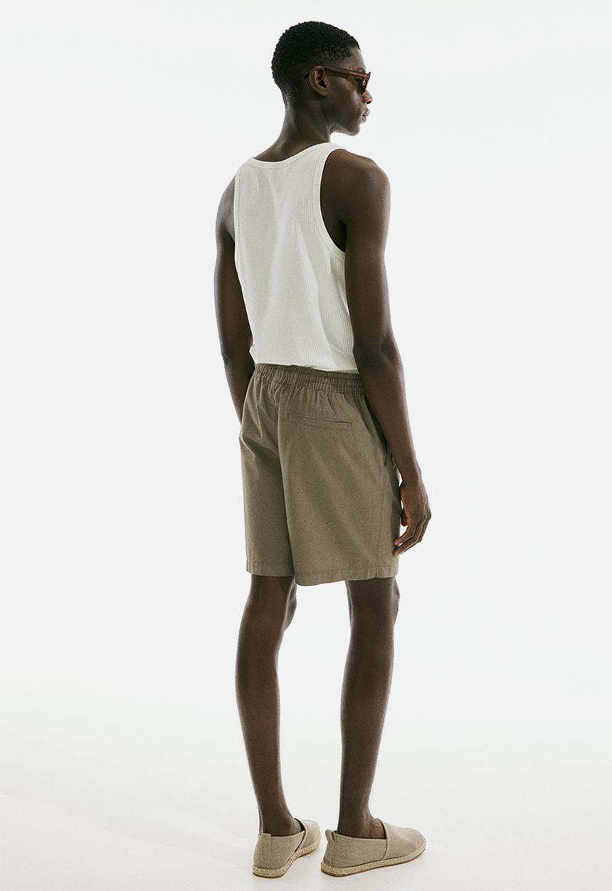 H&M - Regular fit canvas shorts - dark beige