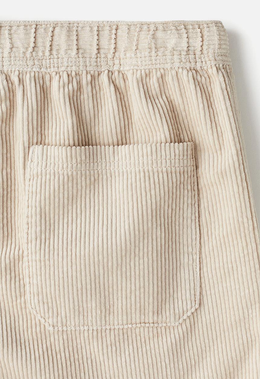 H&M - Regular fit corduroy shorts - light beige