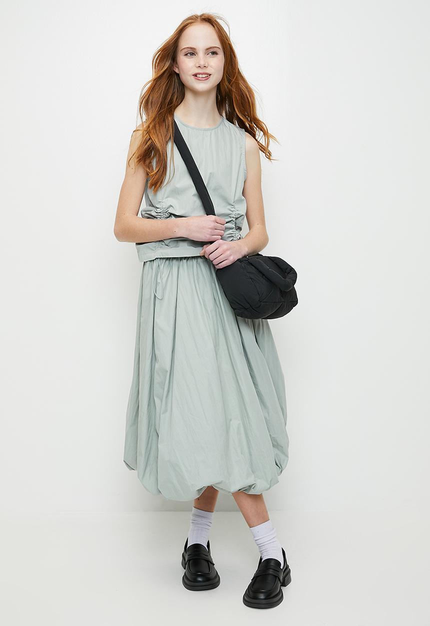 Pop Candy - Draw cord top & bubble skirt - calm green
