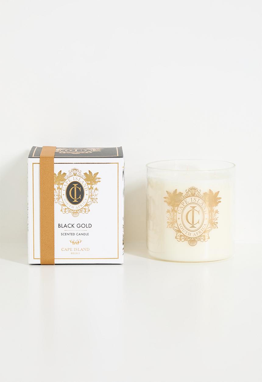 CAPE ISLAND - Black gold large candle