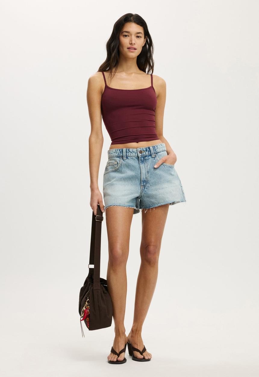 Cotton On - Original cut off denim short - supercut blue