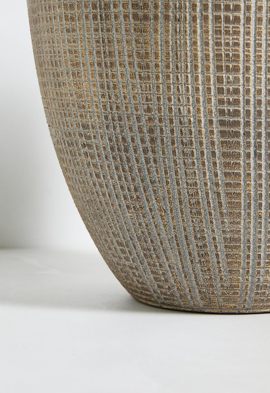 Sixth Floor - Grid ceramic planter - Natural