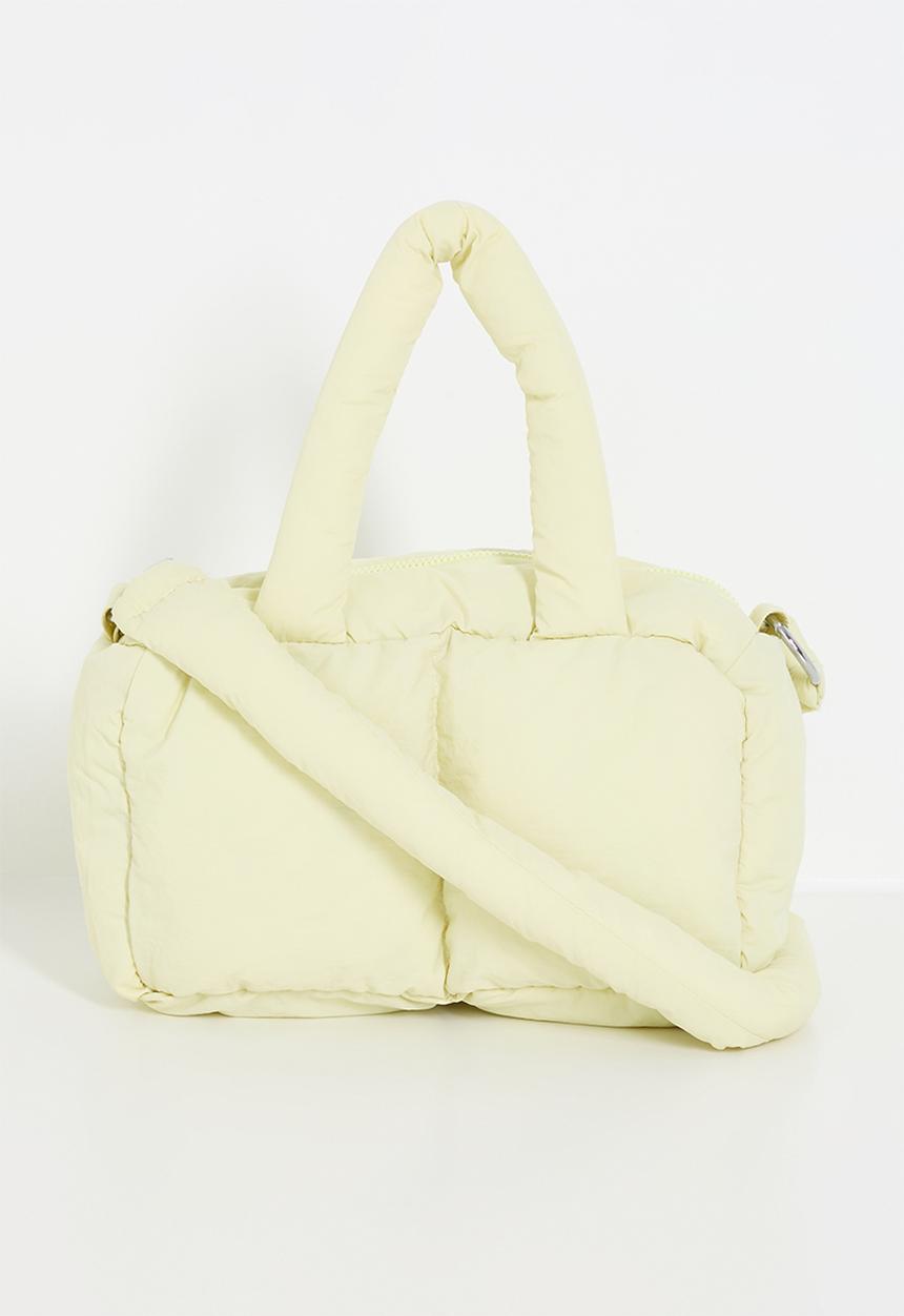 Pop Candy - Mini padded duffel bag with padded detachable strap - pale yellow