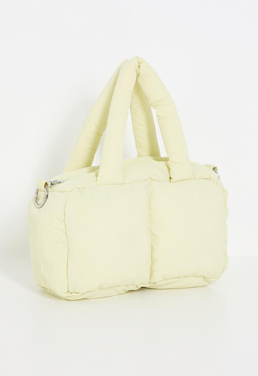 Pop Candy - Mini padded duffel bag with padded detachable strap - pale yellow