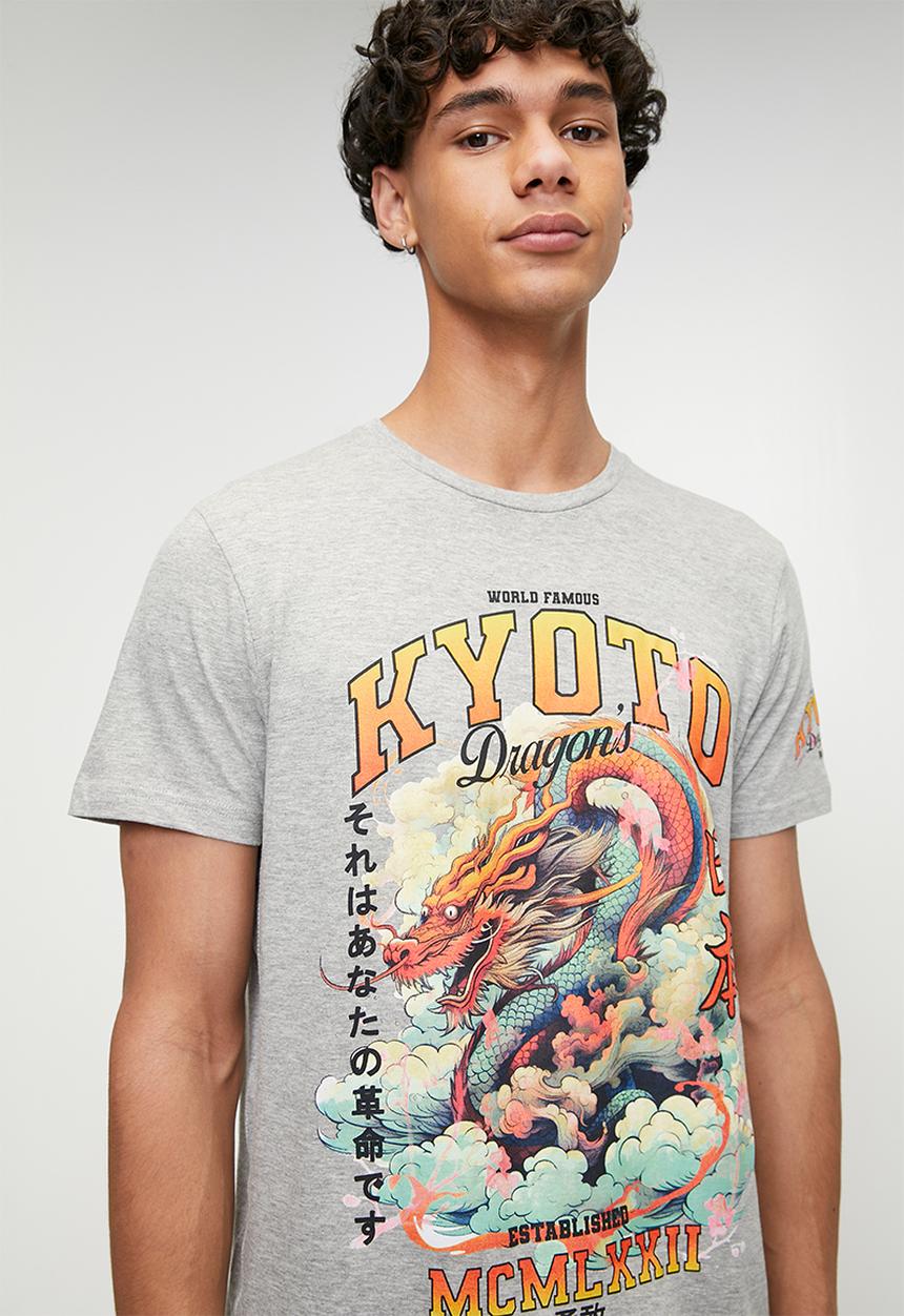 Brave Soul - T-Shirts - Light Grey Marl