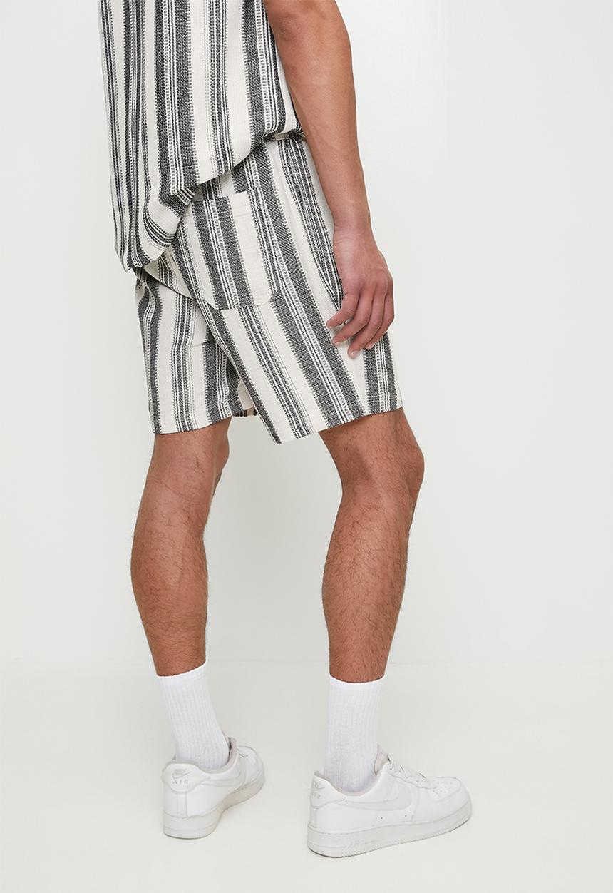 Brave Soul - Shorts - Ecru & Black