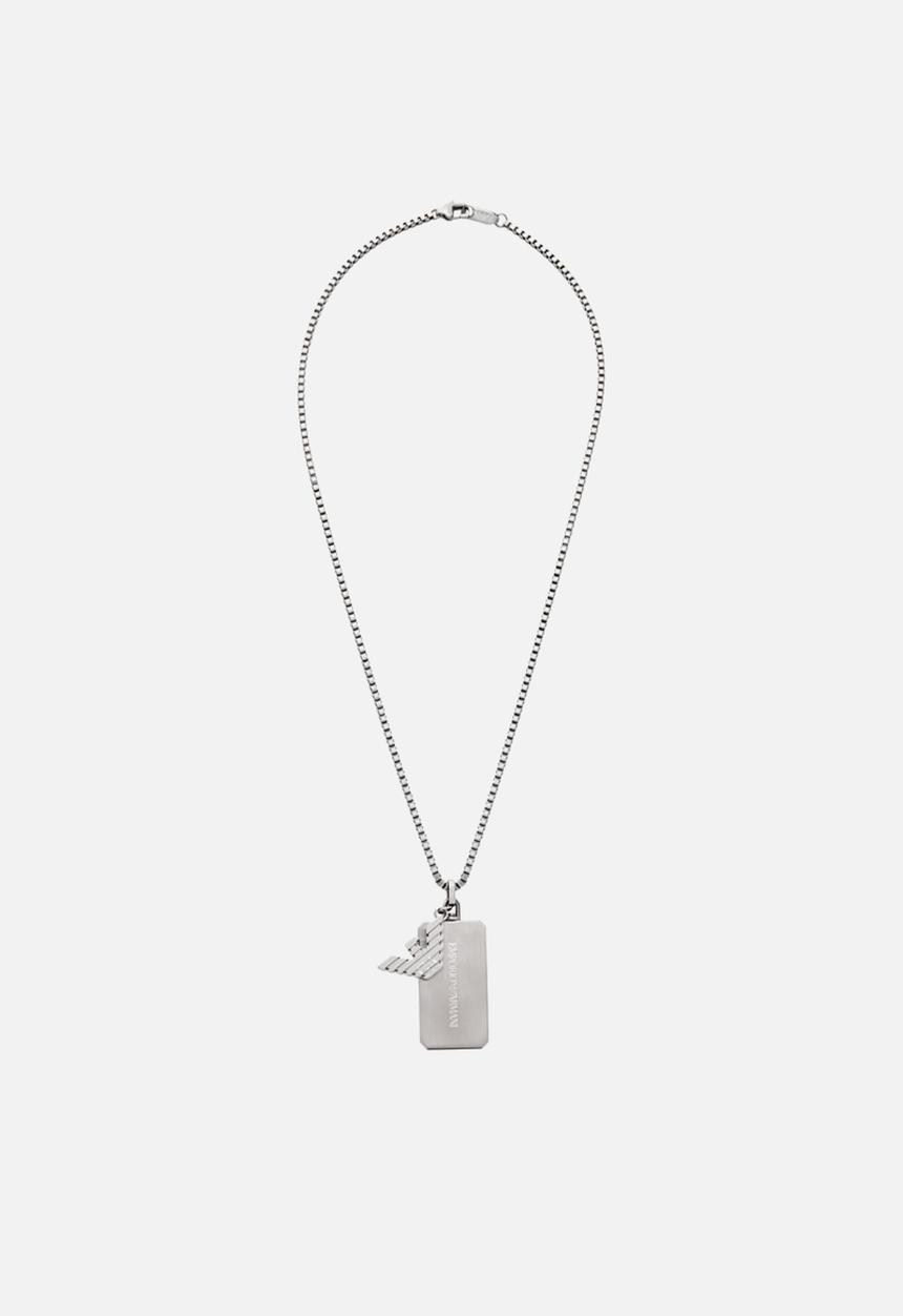 Emporio Armani - Dog Tag Necklace - Silver