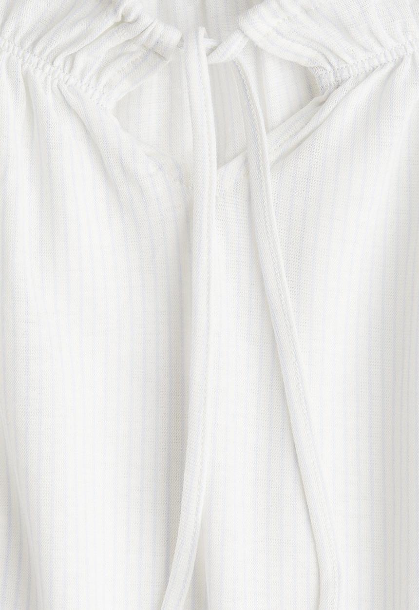 H&M - Gathered jersey top - white striped