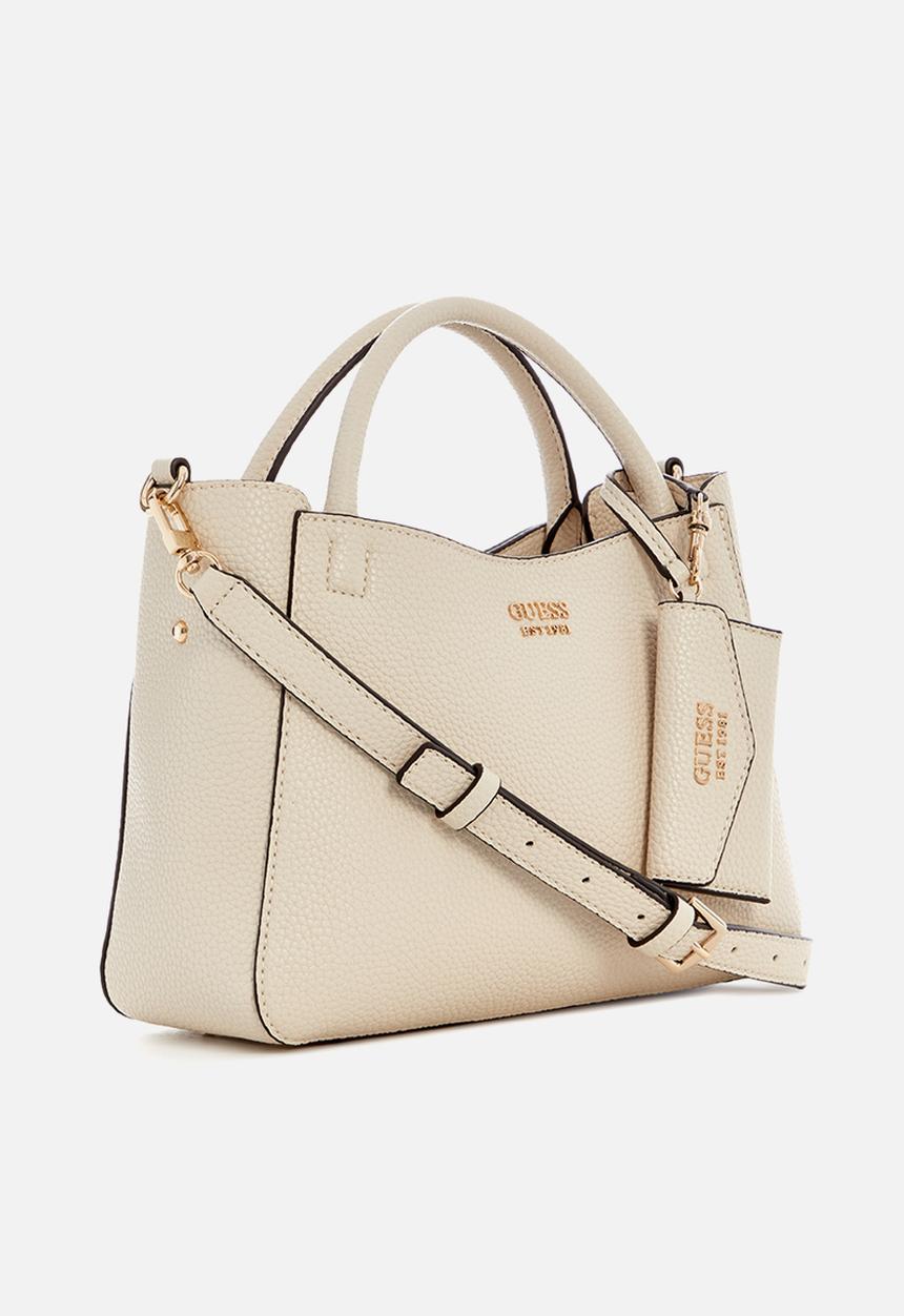 GUESS - Brento sml girlfriend satchel bag - beige