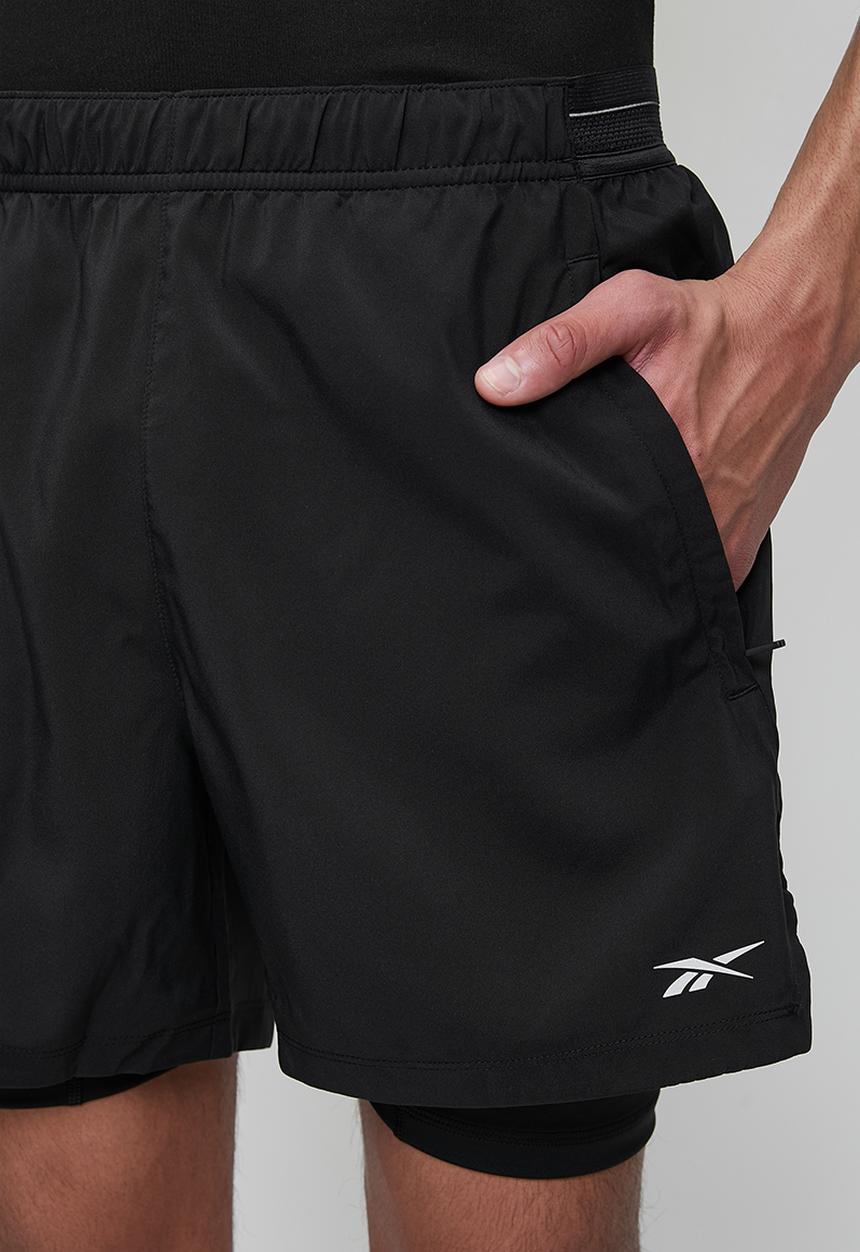 Reebok - 2 In 1 Running Short - Black