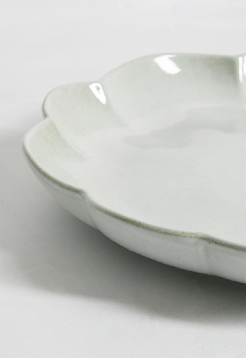 Sixth Floor - Scalloped serving plate - Sage