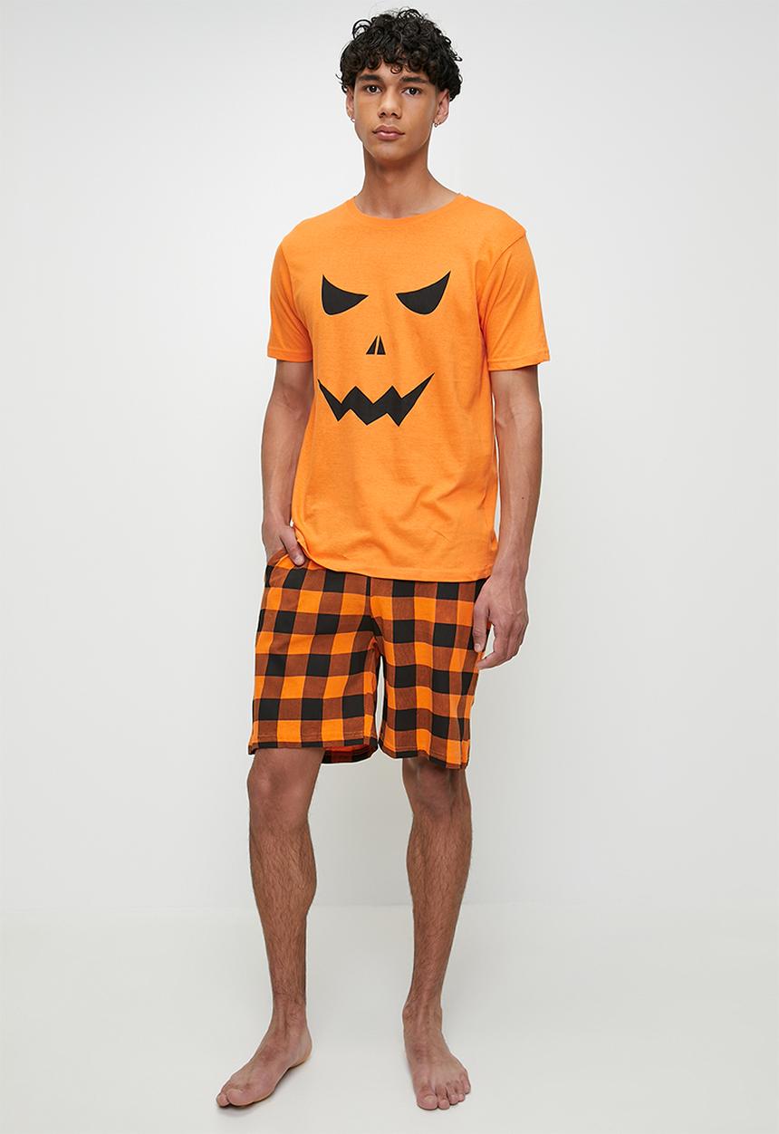 Brave Soul - Hallow Sleepwear - Orange/Black